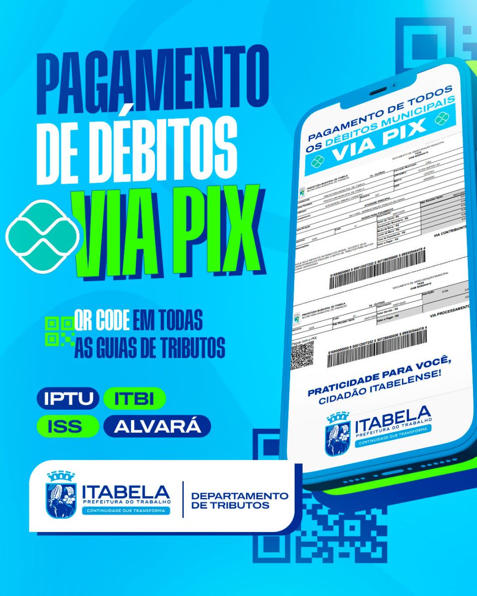 Prefeitura de Itabela implementa pagamento de tributos municipais via PIX