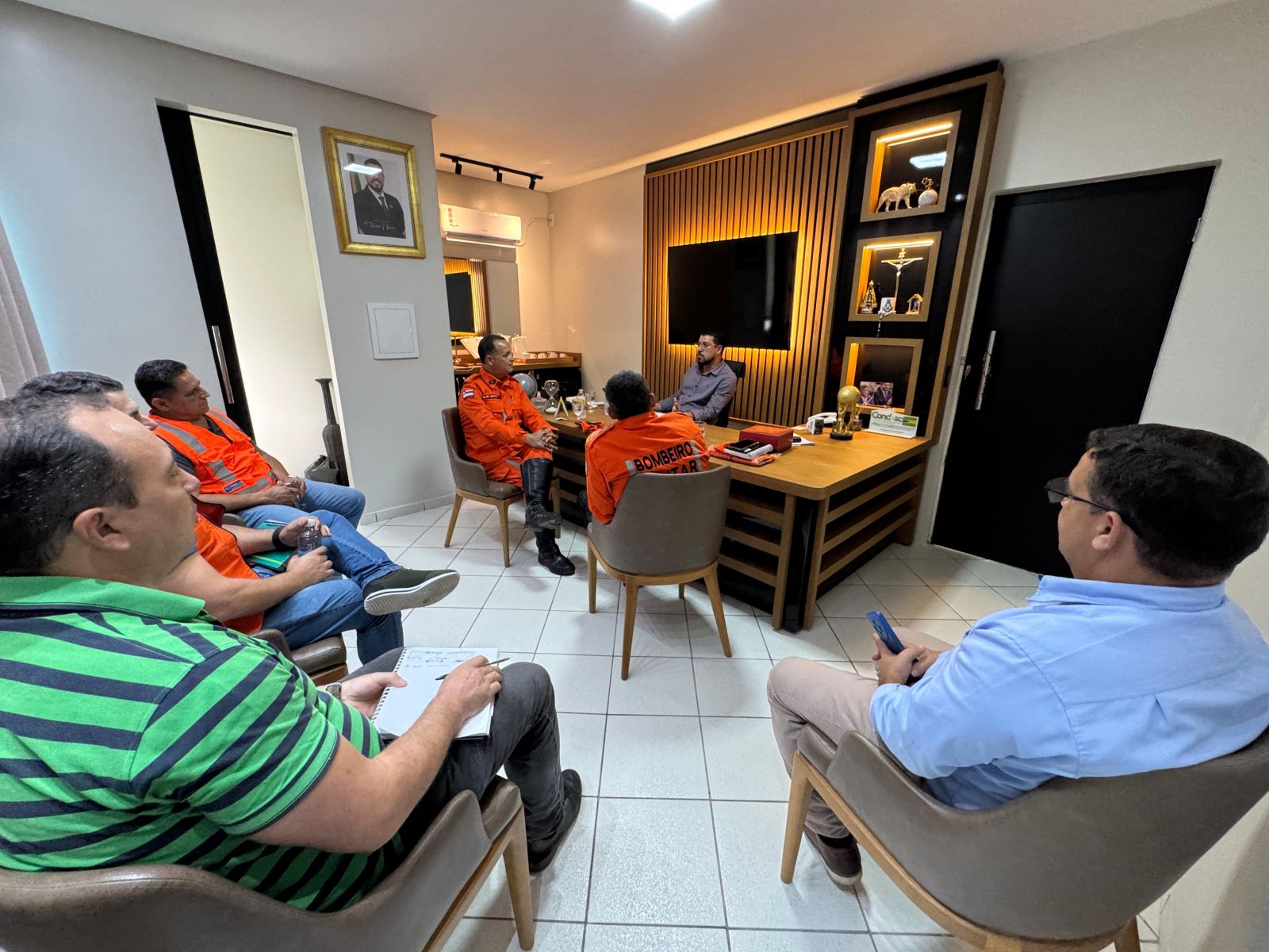 Prefeitura discute aes integradas com Corpo de Bombeiros e Defesa Civil. (Foto: Ascom)